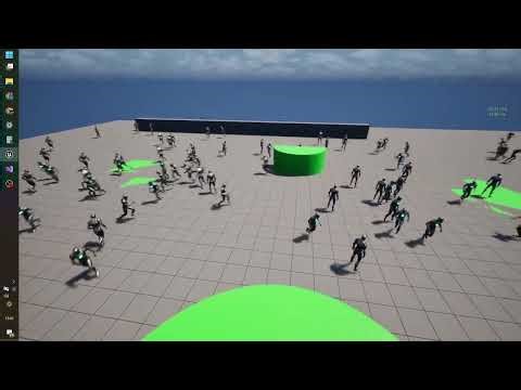 UE 5.7 Preview - Unreal Animation Framework (UAF) vs Anim BP performance comparison with 200 NPCs