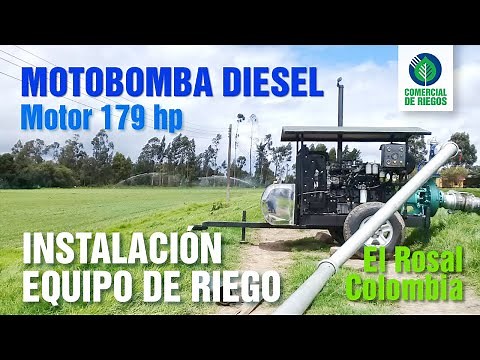 SISTEMA DE RIEGO | MOTOBOMBA DIESEL | Motor 179 hp para Carretes | Cañon Viajero | Instalación 🇨🇴