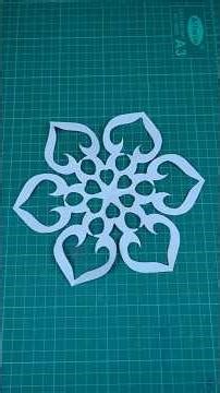Heart Shape Paper Cutting Snowflake ❄️❤️ Easy Valentine’s Day DIY Craft Idea