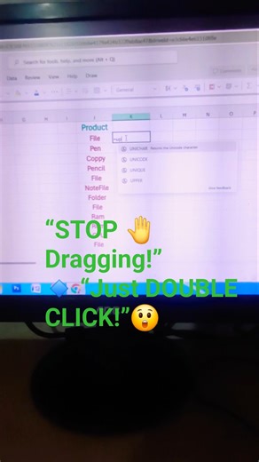 "Excel Double Click Trick | No Drag AutoFill | #Excel Tutorial #excel "#shorts