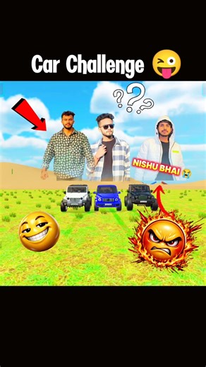 Car Challenge of 3 Youtubers || #indianvehiclessimulator3dgame #gamingshorts #shortsfeed