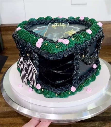 19 reactions · 6 comments | Sleep Token theme. Probably one of the coolest cakes I’ve made to date! Love the dark colors and gold accents! | Sheila Farrow Kelly | Facebook