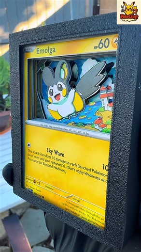 Emolga Pokémon Card – Stunning 3D Handmade Art #pokemoncards #pokemon #pokemoncollector #pokemontiktok