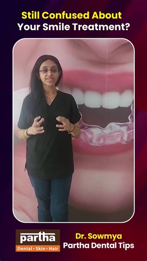 Dr. Sowmya Jain from Partha Dental explains the importance of retainers after orthodontic treatments like braces or Invisalign. Retainers help keep teeth in their corrected position and prevent them from shifting back to their original misalignment. Completing orthodontic treatment without using retainers properly can cause teeth to relapse. Always follow your orthodontist’s advice on retainer use to maintain your smile and dental alignment. Why Choose Partha Dental Clinic? •Experienced Doctors 