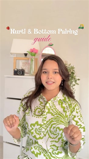 Nisha Singh on Instagram: "Which kurti goes with which bottom? Let’s break it down! 🫧🥛🍓🪷🛺⭐️ {kurti, short tunic, outfit ideas, summer outfits, college fits, college outfit, office wear, modest outfits, Pinterest inspired fits, desicore,Desi outfits, corporate outfits, Pinterest girl, traditional outfit inspo, kurti with jeans, chikankari kurti, what to wear, which kurti to wear with which bottom, bottom wear, jeans, trouser, bootcut jeans} #myntra #myntrafashion #myntrahaul #myntrafinds #bo