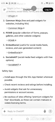 Wix web dev: Safe places to get free wix widgets (3 pics)