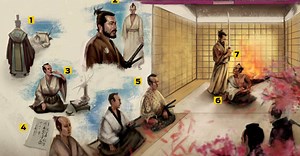Como era um ritual de seppuku, em que o samurai se matava?