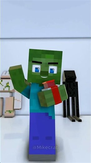 Baby Zombie Becomes Herobrine and win the challenage #shorts #minecraft #gaming
