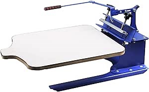 1 Color 1 Station Screen Printing Press Table Type Simple Silk Screen Printing Machine Adjustable Silk Screening Pressing for T-Shirt DIY