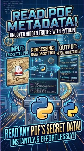 Read PDF metadata using python | PDF Properties #shorts #pdf