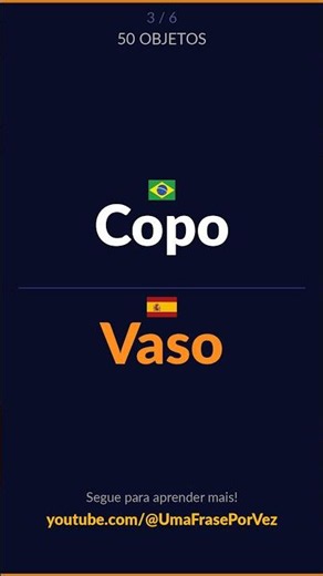50 Objetos em Espanhol | Português → Espanhol | Aprenda Espanhol