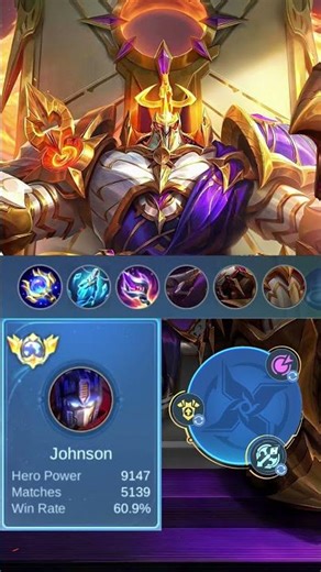 Global Johnson One-Shot Build Of 2026 🤯😈#rikki #mobilelegends #mlbb #shorts