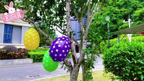 12 Pack 16" Inflatable Easter Eggs with Pump - Durable Outdoor Decor for Egg Hunts, Garden & Parties | 6 Vibrant Colors, Puncture-Proof, Ultra-Quiet Inflation, CPC-Certified Kids Toys