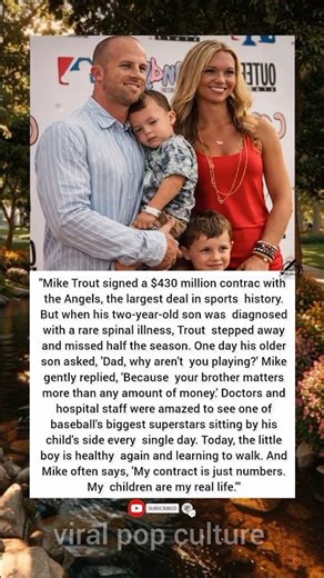 Mike Trout’s Touching Moment: Family First! ❤️ #Shorts