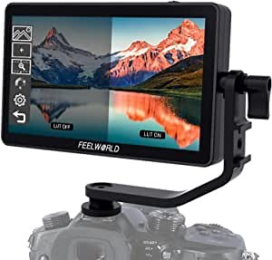 FEELWORLD F6 Plus V2 6 Inch 3D LUT DSLR Camera Field Monitor Touch Screen IPS FHD1920x1080 Support 4K HDMI Input Output Tilt Arm