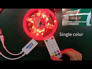 SK6812 RGBW Pixel LED strip remote control with SP649E mini controller
