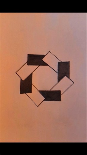 Easy Geometric Drawing Tutorial #shorts