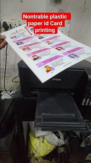 Epson L3250 mobile printer nontreble plastic paper id Card printing A4 NT Sticker paper printer