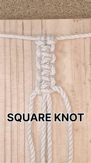 Basic Macrame Square Knot #macrametutorial #macramepattern #macrameknot #squareknot