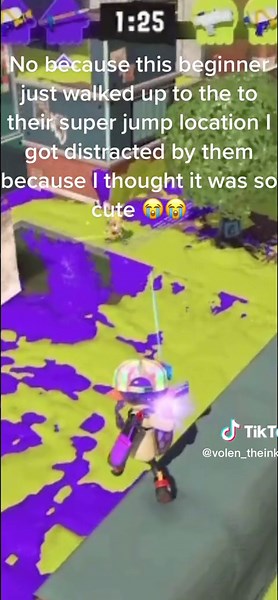 Adorable Splatoon Beginner Super Jumping Moment