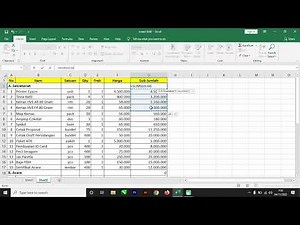 CARA MUDAH Membuat RAB Kegiatan Otomatis menggunakan Ms EXCEL