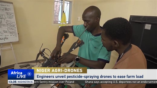 Nigerien engineers develop pesticide-spraying drones to boost farming | CGTN Africa