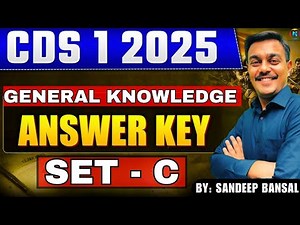 CDS 1 2025: Answer Key | GK Analysis | Detailed Explanations |#cds