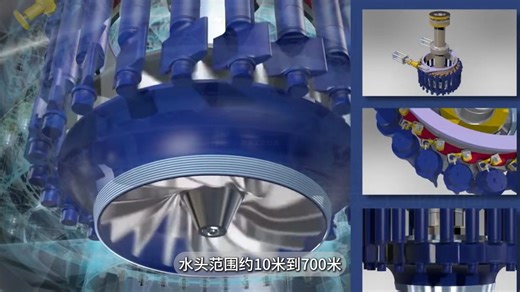 混流式水轮机设备工作原理汇报动画演示三维动画制作