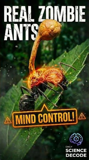 The Zombie Fungus That Kills From Inside #Nature #Horror #factshorts #science #dailysciencedecode