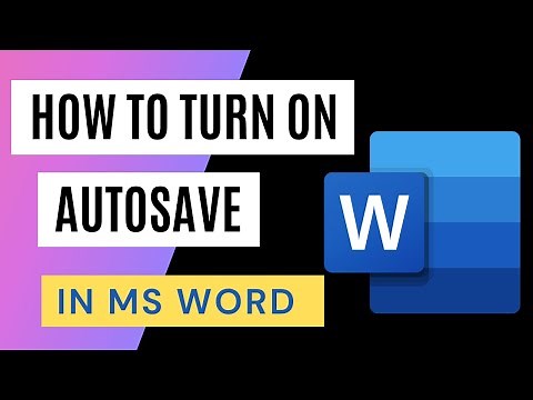 How to Turn on Autosave in MS Word