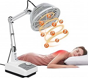 Infrared Heat Lamp - Tdp Far Infrared Mineral Heat Lamp, Therapy for Body Neck Shoulder Joints Back Pain Relief, Adjustable Home Use Heater, Desktop Portable Standing Device （110v,250w）