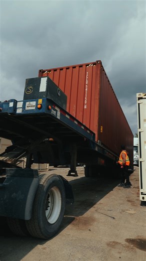 Container getting dropped off on location. | Reliable Containers | Facebook