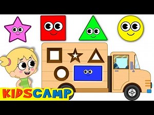 Learn Shapes With Wooden Truck | Best Learning Videos For Toddlers | KidsCamp