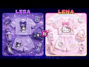 LISA ❤️ OR LENA 💙 | Kuromi vs Hello Kitty | Pick Your Favorite #lisaorlena #cute #trend