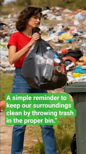 Throw the trash in the proper bin.”#KeepItClean#DisposeProperly#CleanEnvironment#SmallActBigImpact