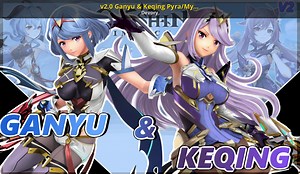 v2.0 Ganyu & Keqing Pyra/Mythra Mod for Super Smash Bros. Ultimate | SSBU Mods