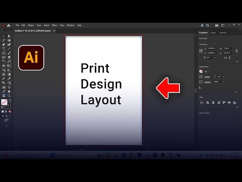 Print Template Layout Design in Adobe Illustrator 2026