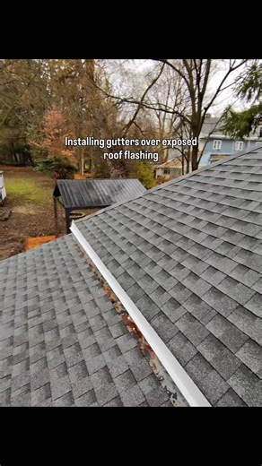 Exposed flashing happens more often than you’d think. We always correct it before installing new gutters -quality starts behind the scenes. #roofflashing #gutters #gutterinstallation #gutterguysplus | Gutter Guys Plus | Facebook