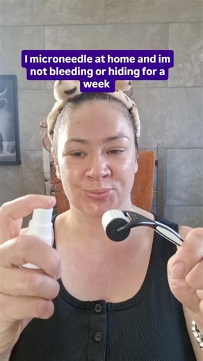 ALSO THIS 👇 You do not need to microneedle at home at deep depths (by deep, I'm talking over 0.5mm) to get results. It's not a form of torture and can leave you open to a higher risk of 👇 ❌️ SKIN INFECTIONS ❌️TRACK MARKS ❌️LONGER RECOVERY TIME Not all microneedling is created equal. Those blood-soaked reels? They’re more about views than verified results. I know. It's put you off microneedling, hasn't it? 🙈 But the truth is..you don’t need to bleed OR use a roller any higher than 0.3 mm at ho