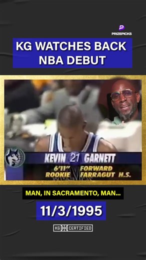 @kgcertified November 3, 1995: Kevin Garnett makes his NBA debut fresh out of high school. 30 years later, after an MVP, a championship ring, 15 All-Star appearances, a Hall of Fame enshrinement, and countless additional accolades, KG relives the moment he stepped on the NBA hardwood for the first time.