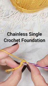 Chainless Foundation Single Crochet #crochet #crocheting #crocheter #crochetgirlgang #crochetando #instacrochet #crochettherapy #crochettutorial | Yana's Crochet