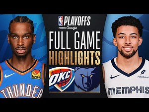 #1 THUNDER at #8 GRIZZLIES | FULL GAME 3 HIGHLIGHTS | April 24, 2025