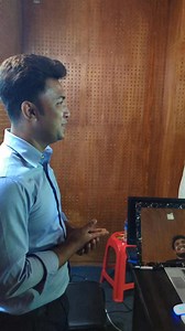 Autocue practice এর পূর্বে জাতীয় সংগীত গেয়ে কন্ঠের যত্ন নেওয়া হচ্ছে। | Abdur Rouf