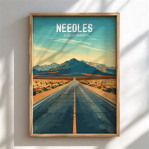 Route 66 Art Print | Needles, California, Mojave Desert - Etsy