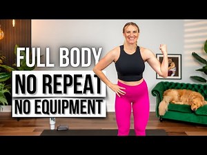 20 min Full Body Strength Training | NO REPEAT NO EQUIPMENT
