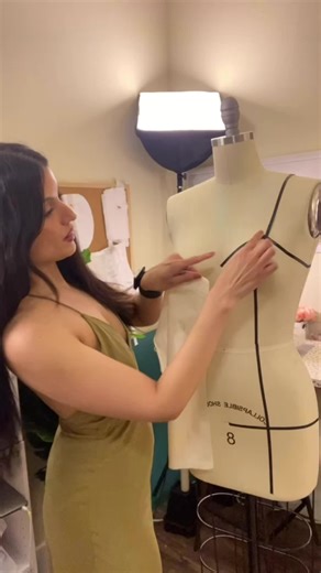 & you should too!! 😍✂️♥️ Make time for what lights you up!! #draping #fashiondesign #sewing #rosypena #fashionsewing Draping is a fun puzzle to figure out and you get a fully custom garment at the end of it! 📏✍🏽 Flat pattern making is still part of the process when truing the drape — making sure all the seam lines match and adding grainlines/pattern markings. I love it so much and I’m glad I make the time on my days off to keep learning! ♥️ IG: rosypena