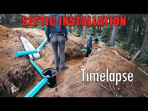 INSTALLING OUR OFF GRID SEPTIC SYSTEM - Timelapse #DIY #offgrid #construction