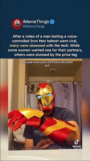 man tests voice controlled iron man helmet in viral tech demo #ironman