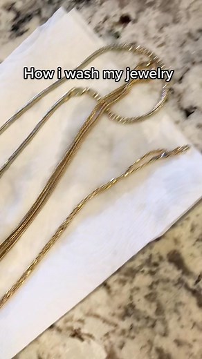 How I wash my jewelry #fyp #fypシ #jewelry #diamond #gold #chain #diamondtester