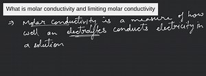 What is molar conductivity and limiting molar conductivity... | Filo